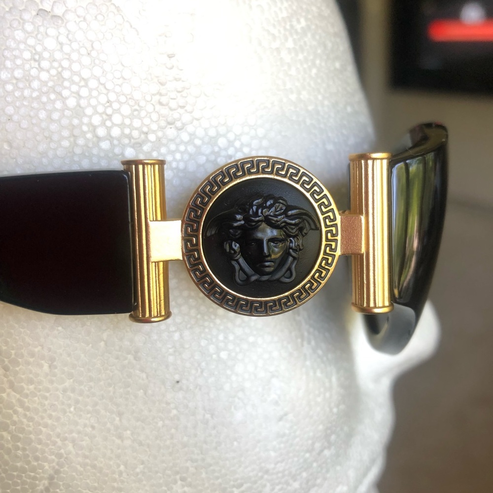 GIANNI VERSACE black Medusa Head logo sunglasses